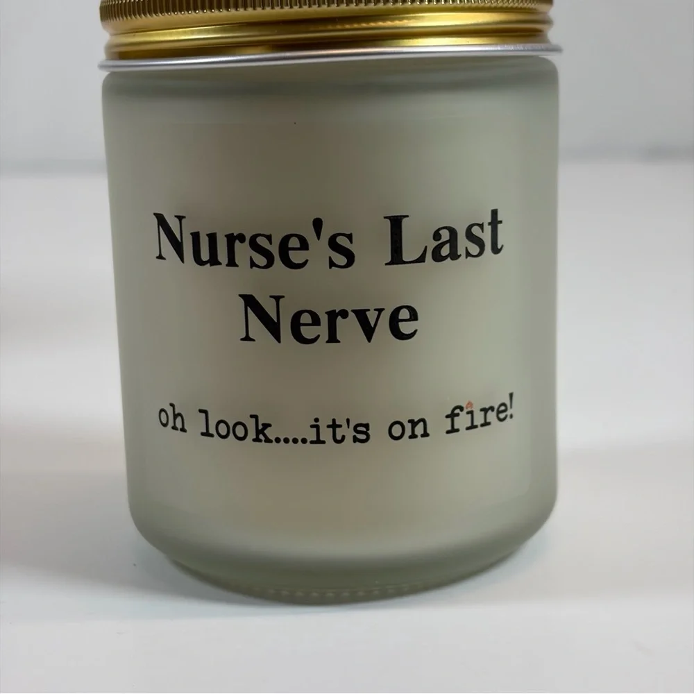 Funny Nurse Lavender Candle “Nurse’s Last Nerve” Soy Wax Gift 7oz